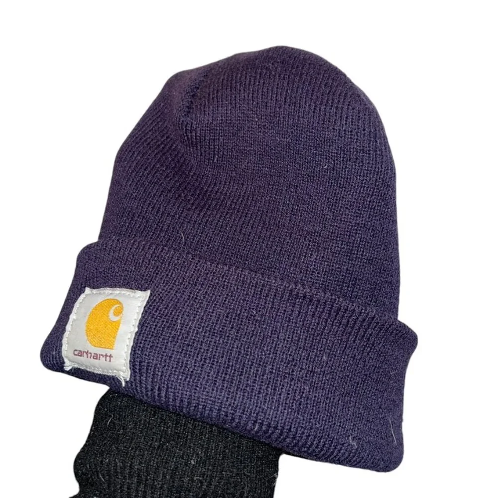 carhartt navy blue classic knit cap hat